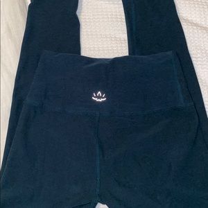 Dark teal blue beyond yoga space dye leggings S